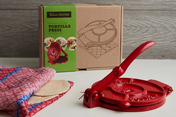 Victoria cast iron tortilla press kit