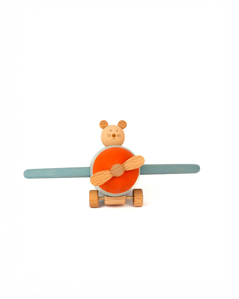 Aviator Mouse | Wooden Toy Plane | 13 x 18.5 cm | SABO concept