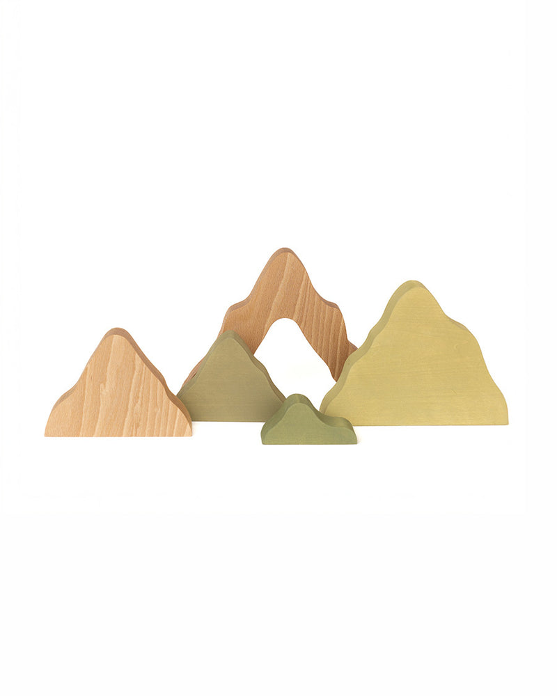 Big Mountains Wooden Stacking Set | 45.6cm | Beech & Linden | SABO concept
