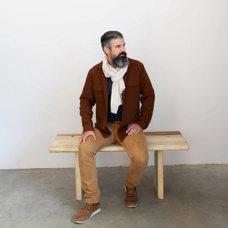 Nativilis | Sand Cashmere Scarf | Hand-Dyed, All-Season | 80" x 30"