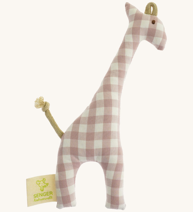 Grabber Giraffe · Beige Plaid