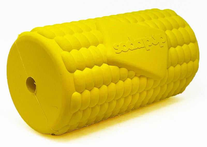 Corn on the Cob Dog Toy | Natural Rubber Treat Dispenser | USA Made