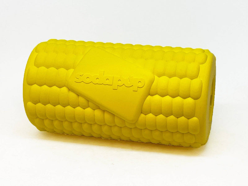 Corn on the Cob Dog Toy | Natural Rubber Treat Dispenser | USA Made