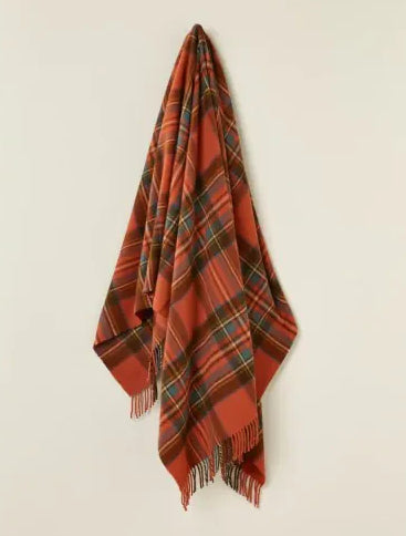 Bronte Moon Antique Royal Stewart merino lambswool throw blanket