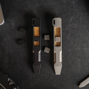 Ti Pry Bar | Grade 5 Titanium | Magnetic Fidget Buttons