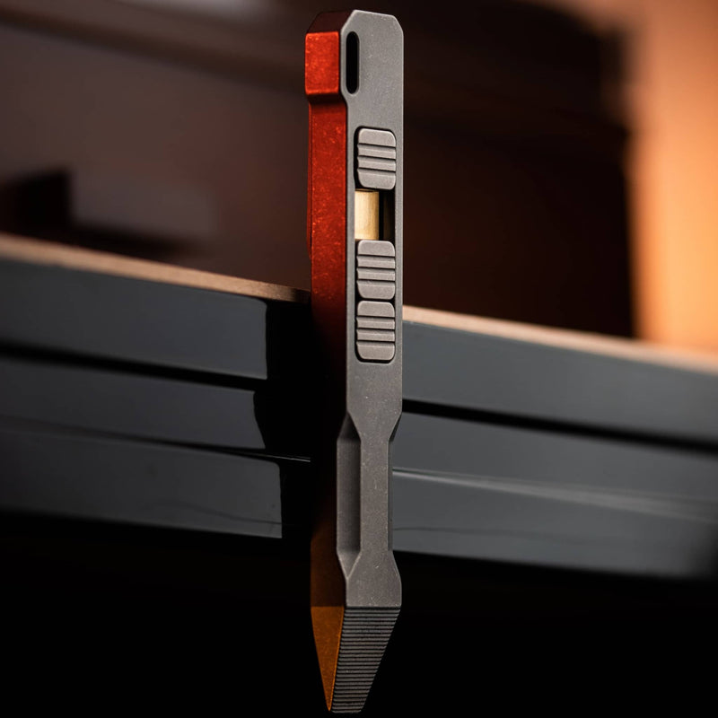 Ti Pry Bar | Grade 5 Titanium | Magnetic Fidget Buttons