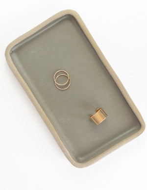 Virginia Beach Pottery | Handmade Stoneware Catch-All Tray | 7" x 4"
