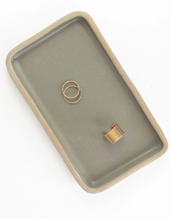 Virginia Beach Pottery | Handmade Stoneware Catch-All Tray | 7" x 4"