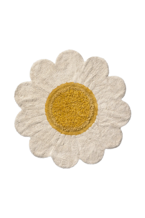 Washable Rug White Daisy | 97% Cotton | 4.11 lb | Machine Washable