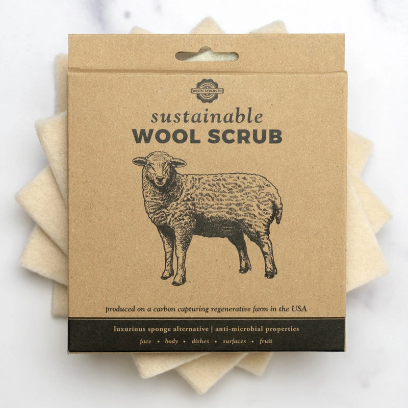 Sustainable Wool Scrub | Antimicrobial | USA Regenerative Farm