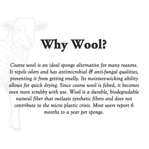 Sustainable Wool Scrub | Antimicrobial | USA Regenerative Farm