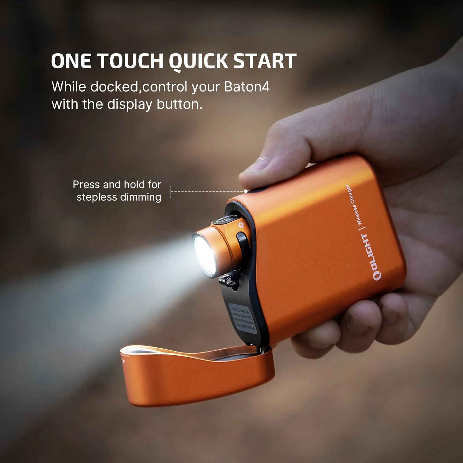 Baton 4 controlled directly from its charging case
