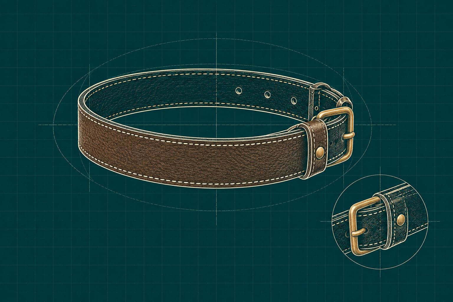 Tuscan leather collar — an illustrated study.