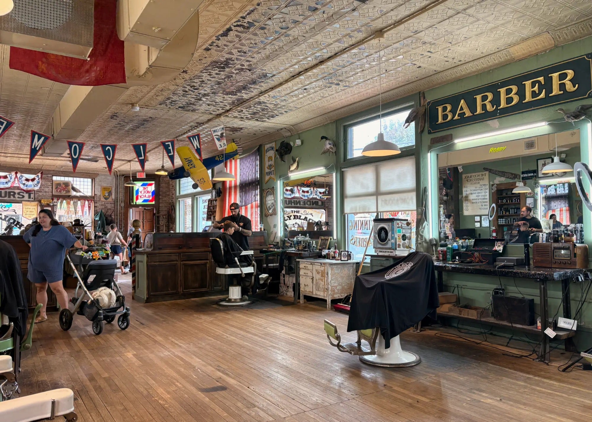 The hometown barbershop they built from an old morgue
