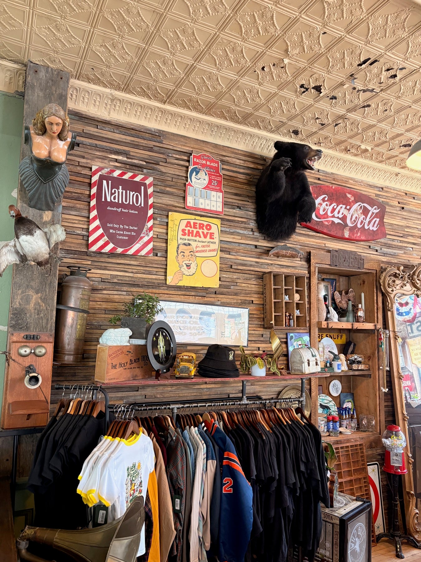 The barbershop doubles as the Lindenhurst General Store