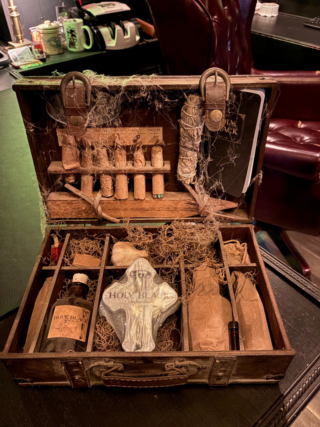 A limited edition vampire toolkit, created by Stefan