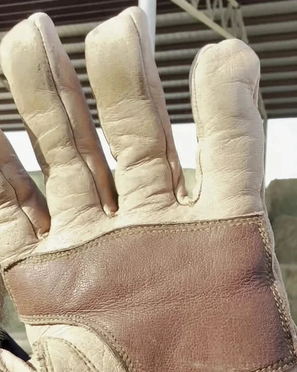 A fully broken-in glove holding the shape of its owner’s hand