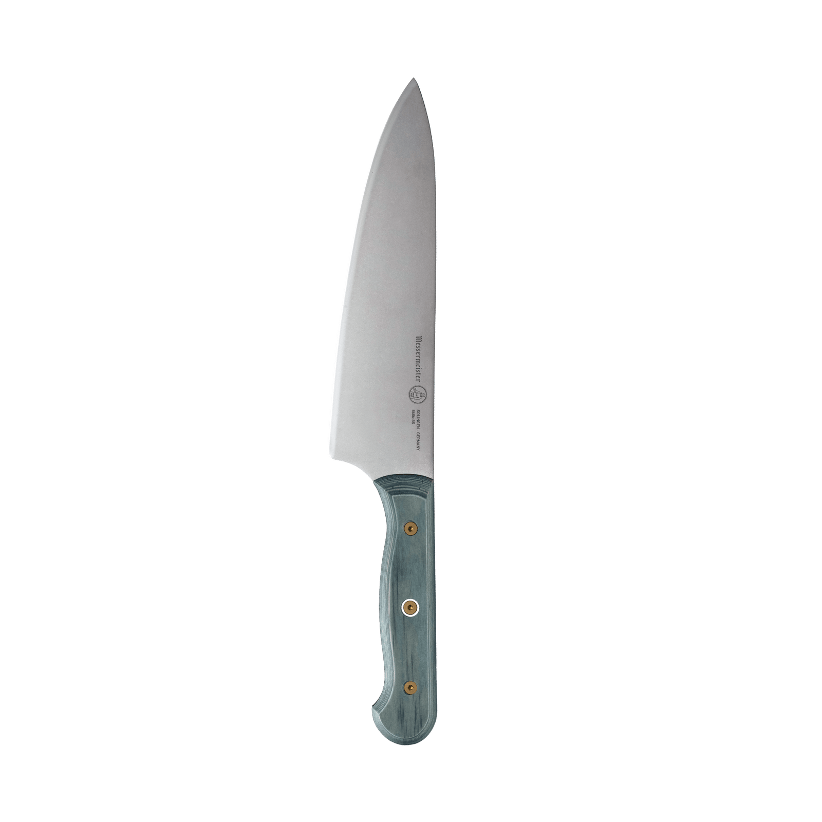 Messermeister Custom Blue 8-inch chef's knife with Indigo Evergreen handle