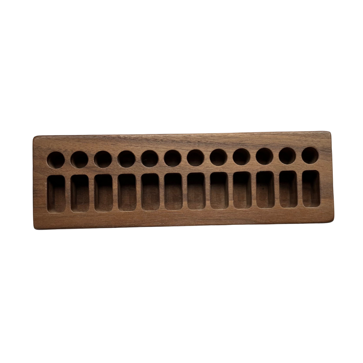 Walnut crayon holder